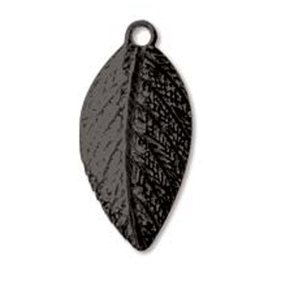 Black Oxide Pendant Leaf 15mm *D* Qty:10