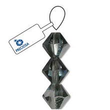 Load image into Gallery viewer, Preciosa 4mm Bicones Crystal Bermuda Blue Qty:31 strung