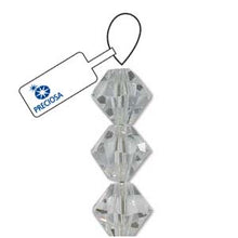 Load image into Gallery viewer, Preciosa 4mm Bicones Crystal Qty:31 strung