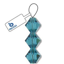 Load image into Gallery viewer, Preciosa 4mm Bicones Indicolite Qty:31 strung