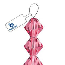 Load image into Gallery viewer, Preciosa 4mm Bicones Indian Pink Qty:31 strung