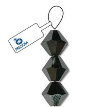 Load image into Gallery viewer, Preciosa 4mm Bicones Jet Hematite Qty:31 strung