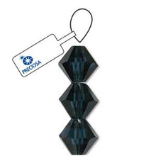 Load image into Gallery viewer, Preciosa 4mm Bicones Montana Qty:31 strung