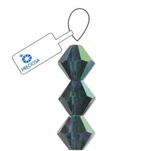 Load image into Gallery viewer, Preciosa 4mm Bicones Montana AB Qty:31 strung