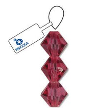 Load image into Gallery viewer, Preciosa 4mm Bicones Rose Qty:31 strung