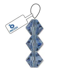 Load image into Gallery viewer, Preciosa 3mm Bicones Light Sapphire Qty:42