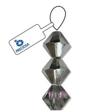 Load image into Gallery viewer, Preciosa 4mm Bicones Crystal Vitrail Light Half Coated Qty:31 strung