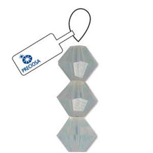 Load image into Gallery viewer, Preciosa 4mm Bicones White Opal Qty:31 strung
