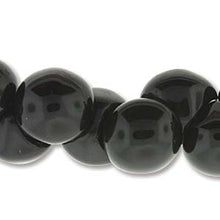 Load image into Gallery viewer, Czech Mushroom Beads 9x8mm Jet Qty:30 Strung

