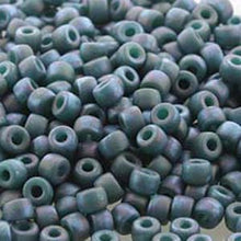 Load image into Gallery viewer, Czech Matubo Beads 6/0 Turquoise Green Matte Nebula Qty:10g