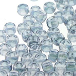 Czech Matubo Beads 7/0 Crystal Blue Luster Qty:10g