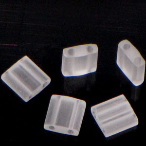 Miyuki Tila Beads 5mm 0131F Crystal Matte Qty:10g Tube