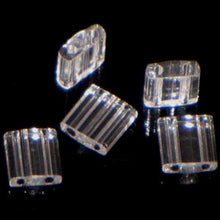 Load image into Gallery viewer, Miyuki Tila Beads 5mm 0131 Crystal Qty:10g Tube