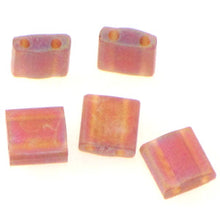 Load image into Gallery viewer, Miyuki Tila Beads 5mm 0134FR Dark Topaz Matte AB Qty:10g Tube