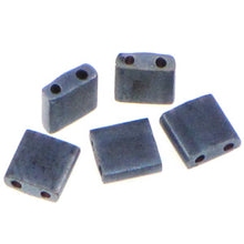 Load image into Gallery viewer, Miyuki Tila Beads 5mm 2001 Gunmetal Matte Qty:10g Tube
