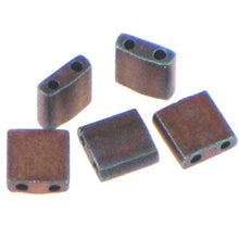 Load image into Gallery viewer, Miyuki Tila Beads 5mm 2005 Dark Raspberry Iris Matte Qty:10g Tube