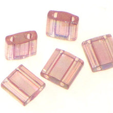 Load image into Gallery viewer, Miyuki Tila Beads 5mm 0256 Smokey Amethyst AB Qty:10g Tube