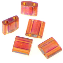 Load image into Gallery viewer, Miyuki Tila Beads 5mm 0257 Topaz AB Qty:10g Tube