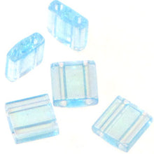 Load image into Gallery viewer, Miyuki Tila Beads 5mm 0260 Aqua AB Qty:10g Tube