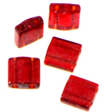 Load image into Gallery viewer, Miyuki Tila Beads 5mm 0304 Garnet Gold Luster Qty:10g Tube