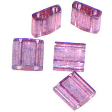 Load image into Gallery viewer, Miyuki Tila Beads 5mm 0316 Light Amethyst Gold Luster Qty:10g Tube