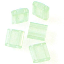 Load image into Gallery viewer, Miyuki Tila Beads 5mm 0370 Sea Foam Green Luster Qty:10g Tube