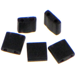 Miyuki Tila Beads 5mm 0401F Black Opaque Matte Qty:10g Tube