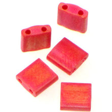 Load image into Gallery viewer, Miyuki Tila Beads 5mm 0408FR Red Matte AB Qty:10g Tube