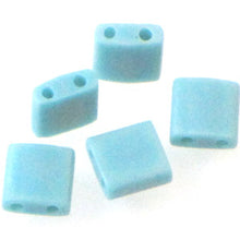 Load image into Gallery viewer, Miyuki Tila Beads 5mm 0412FR Turquoise Green Matte AB Qty:10g Tube