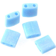 Load image into Gallery viewer, Miyuki Tila Beads 5mm 0413FR Turquoise Blue Matte ABQty:10g Tube