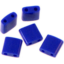Load image into Gallery viewer, Miyuki Tila Beads 5mm 0414 Cobalt Opaque Qty:10g Tube