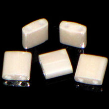 Load image into Gallery viewer, Miyuki Tila Beads 5mm 0592 Antique Ivory Pearl Ceylon Qty:10g Tube