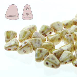 Czech Nib-Bit Beads 5x6mm Honey Drizzle Qty:10 grams