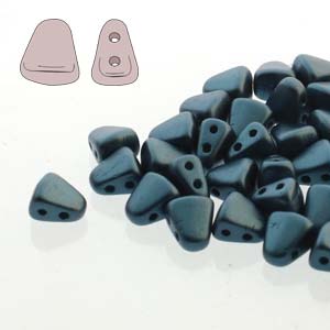 Czech Nib-Bit Beads 5x6mm Pastel Petrol Qty:10 grams