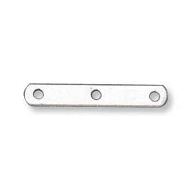 Silver Color Spacer Bar Simple 15mm 3 Hole Qty:6