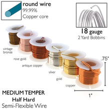 Load image into Gallery viewer, Craft Wire 18 Gauge Assorted Qty:6 x 2 yds