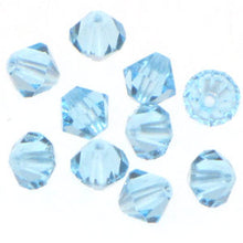 Load image into Gallery viewer, Preciosa 6mm Bicones Aqua Qty:21