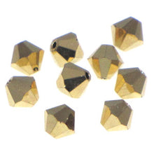 Load image into Gallery viewer, Preciosa 6mm Bicones Crystal Aurum Full Coat Qty:21