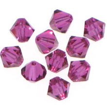 Load image into Gallery viewer, Preciosa 6mm Bicones Fuchsia Qty:21