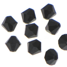 Load image into Gallery viewer, Preciosa 6mm Bicones Jet Qty:21