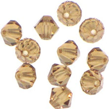 Load image into Gallery viewer, Preciosa 6mm Bicones Light Colorado Topaz Qty:21