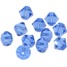 Load image into Gallery viewer, Preciosa 6mm Bicones Sapphire Qty:21