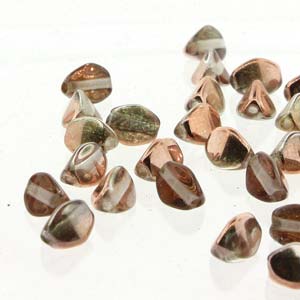 Czech Pinch Beads 5mm Crystal Capri Gold Qty:50 Strung