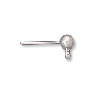 Surgical Earring Posts w. 4mm Ball Qty:6