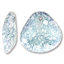 Load image into Gallery viewer, Czech Petal Beads 8x7mm White Terracotta Blue Qty:80 Strung
