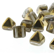 Load image into Gallery viewer, Czech Pyramid Beads 6mm Crystal Amber Qty: 25 Strung
