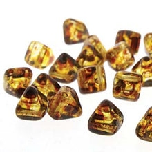 Load image into Gallery viewer, Czech Pyramid Beads 6mm Crystal Picasso Qty: 25 Strung
