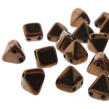 Load image into Gallery viewer, Czech Pyramid Beads 6mm Jet Bronze Qty: 25 Strung
