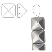 Load image into Gallery viewer, Czech Pyramid Beads 12mm Crystal Labrador Qty: 12 Strung

