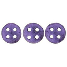 Load image into Gallery viewer, Czech QuadraLentils 6mm Metallic Suede Purple Qty:10 grams

